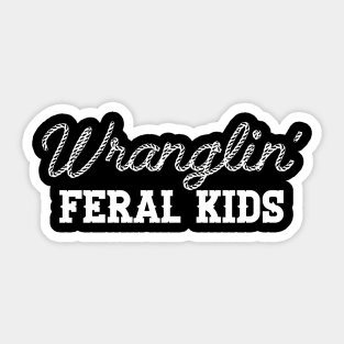 Wrangling Feral Kids Shirt, Feral Kids Shirt, Raccoon Shirt, Funny Meme Sticker